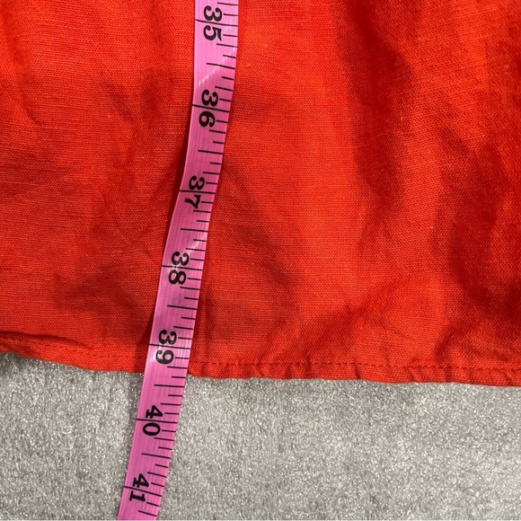 ❤️2/$30❤️[S]American Eagle Bold Orange Red Linen Blend Halter Sun Dress - Picture 10 of 10